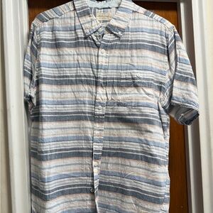 Weatherproof Men's Casual Striped Button Down Shirt